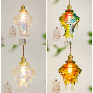 Suspension design - Luminaire suspendu goutte d'eau moderne en résine pour salon