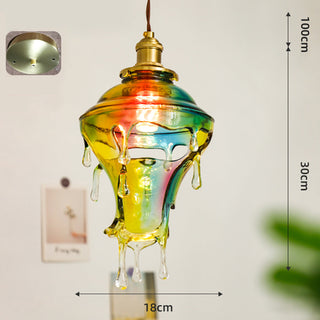 Water drop pendant side angle — resin designer modern lamp