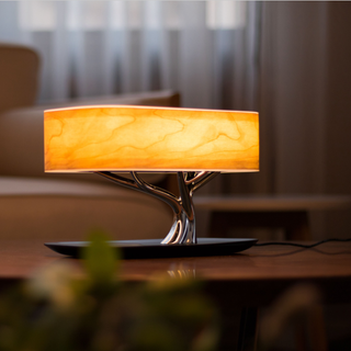 Touch LED desk lamp front — wireless charger modern design