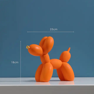balloon dog sculpture colorful resin figurine eco friendly decor perspective view