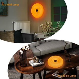 Dimmable LED donut glass wall lamp — modern living room sconce