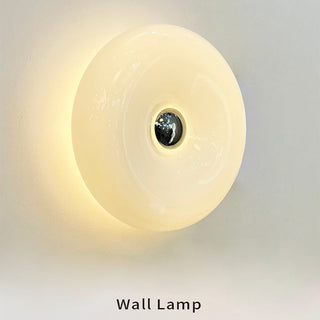 LED dimmable donut glass wall sconce — modern bedroom