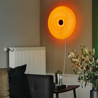 Modern LED donut glass wall lamp dimmable — sconce