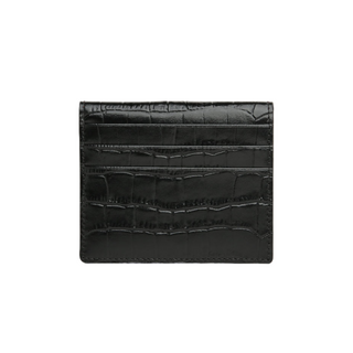 crocodile leather wallet haven compact leather card holder elegant billfold design front view