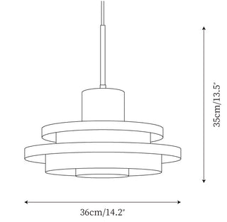 Vintage equator glass pendant — adjustable hanging ceiling fixture