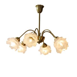Retro copper French chandelier vintage white pendant ceiling