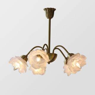 Contemporary retro French chandelier copper white ceiling