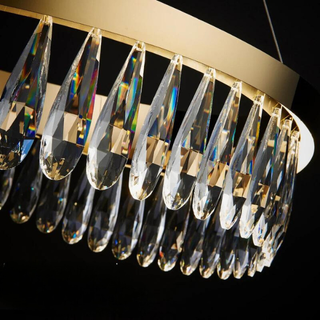 Height Adjustable Chandelier – Luxury Crystal Pendant Light With Energy Efficient LED