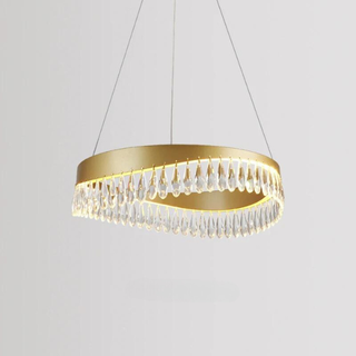Height Adjustable Chandelier – Luxury Crystal Pendant Light With Energy Efficient LED