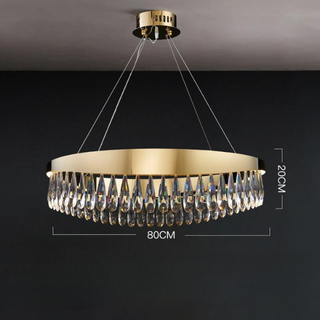 Height Adjustable Chandelier – Luxury Crystal Pendant Light With Energy Efficient LED