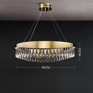 Height Adjustable Chandelier – Luxury Crystal Pendant Light With Energy Efficient LED