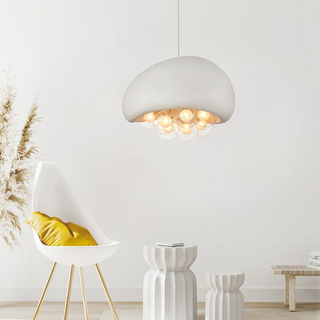 Cream matte pendant fixture — contemporary Scandinavian