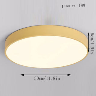 Plafonnier affleurant moderne – Luminaire LED rond | Éclairage de salle à manger minimaliste