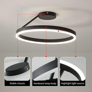 Nordic LED Ceiling Light – Modern Circle Lamp With Adjustable Brightness