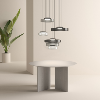 Suspension en verre - Suspension moderne avec hauteur réglable pour salle à manger