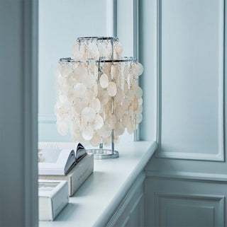 Seashell lamp side — handcrafted pearl warm ambient glow