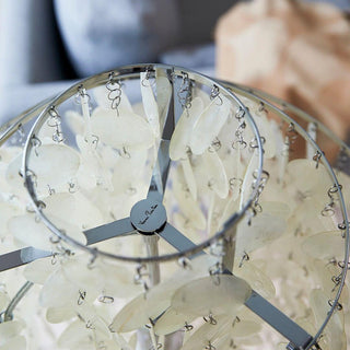 Pearl seashell lamp setting — handcrafted warm ambient wide