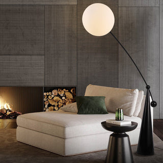 Designer iron floor lamp — minimalist E27 warm interior