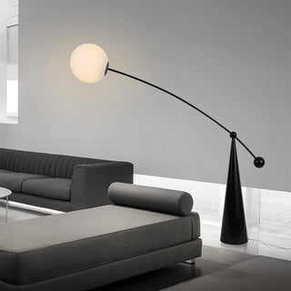 Iron designer lamp wide view — minimalist E27 warm