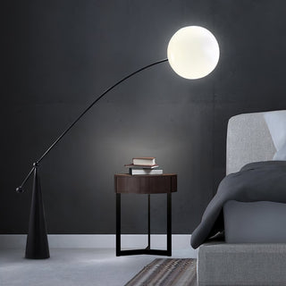 Minimalist iron floor lamp side — designer E27 warm glow