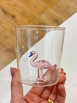Handcrafted Animal Figurine Glass Cup