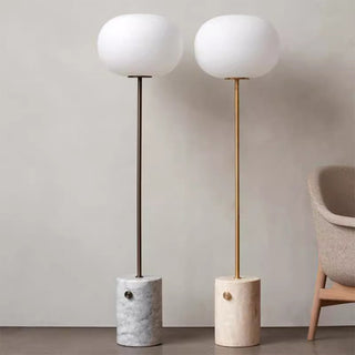 Modern marble globe lamp side — glass brass iron warm glow