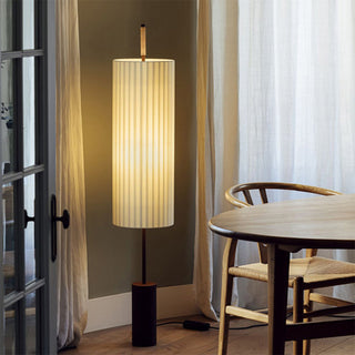 Japanese modern minimalist fabric floor lamp — soft shade warm