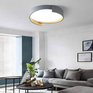 Round LED ceiling light modern – circular bedroom iron acrylic