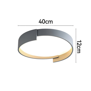 Plafonnier Rond à LED - Lampe Circulaire Moderne pour Chambre à Coucher avec Fixation en Fer Acrylique