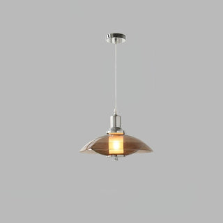 Lámpara Colgante Nórdica - Lámpara Colgante de Cristal Transparente Con Cable Ajustable y Soporte de Hierro
