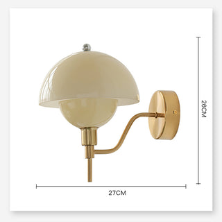 French Mushroom Wall Lamp – Elegant Glass Wall Light with Soft Diffused Glow