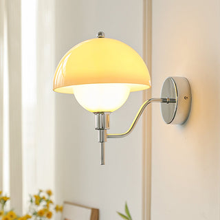 French Mushroom Wall Lamp – Elegant Glass Wall Light with Soft Diffused Glow