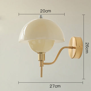 Elegant glass mushroom French wall sconce — soft ambient lamp