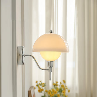 Glass mushroom French wall sconce detail — elegant diffused