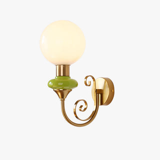 Retro French wall light vintage glass — E27 bulb interior sconce