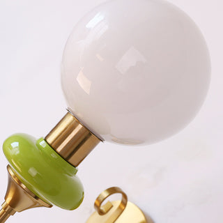 Retro-style French wall lamp glass shade — E27 socket fixture