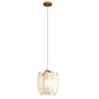 French feather pendant styled — elegant glass ambient ceiling lamp