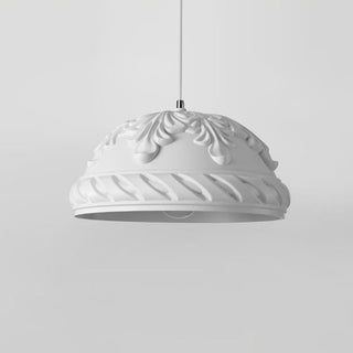 French vintage resin pendant from above — retro dining ceiling lamp