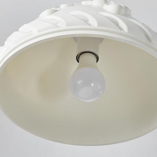 French retro pendant in interior — resin vintage dining ceiling