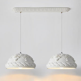 Retro French resin pendant top view — vintage dining ceiling lamp