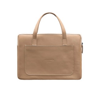 mens leather laptop bag handcrafted durable briefcase professionals front view