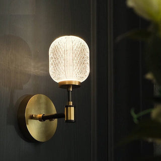 Antique brass wall light vintage gold ornate sconce — fixture