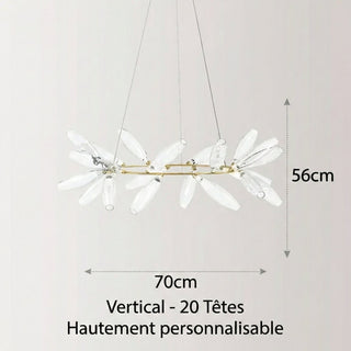 LED Pendant Light – Nordic Design Glass Pendant Lamp with Metal Frame for Dining Room