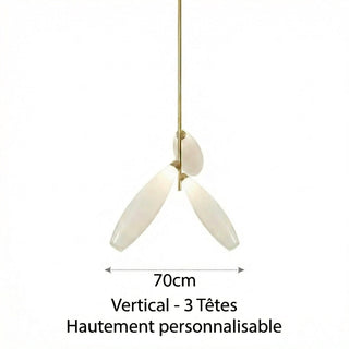 LED Pendant Light – Nordic Design Glass Pendant Lamp with Metal Frame for Dining Room