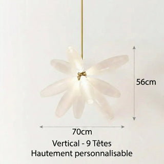 LED Pendant Light – Nordic Design Glass Pendant Lamp with Metal Frame for Dining Room