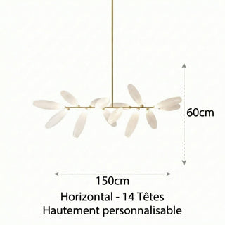LED Pendant Light – Nordic Design Glass Pendant Lamp with Metal Frame for Dining Room