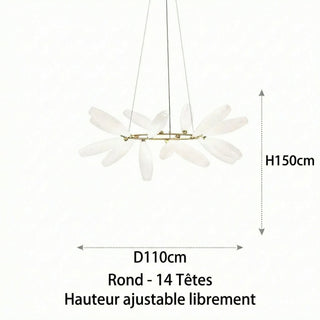 LED Pendant Light – Nordic Design Glass Pendant Lamp with Metal Frame for Dining Room
