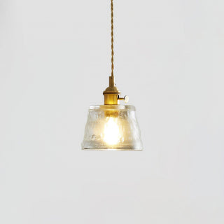 Lámpara colgante de cristal - Lámpara colgante moderna con diseño de copa simple para sala de estar