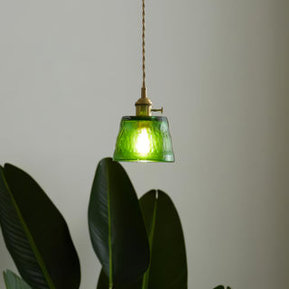 Cup-shaped glass pendant lamp — modern living room