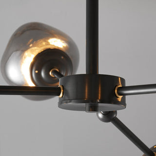 Modern Lava Glass Chandelier – Living Room Lighting | Brass Molecular Fixture